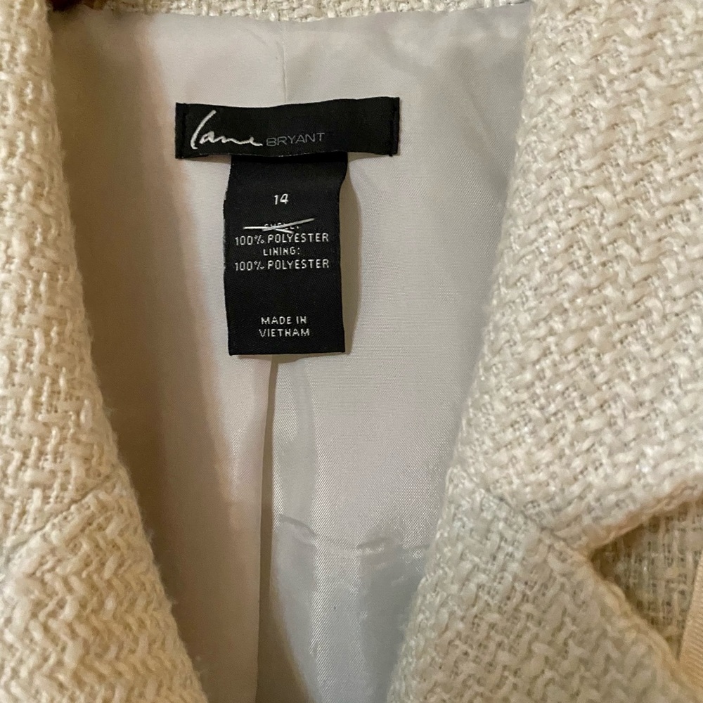 14 Lane Bryant White Jacket